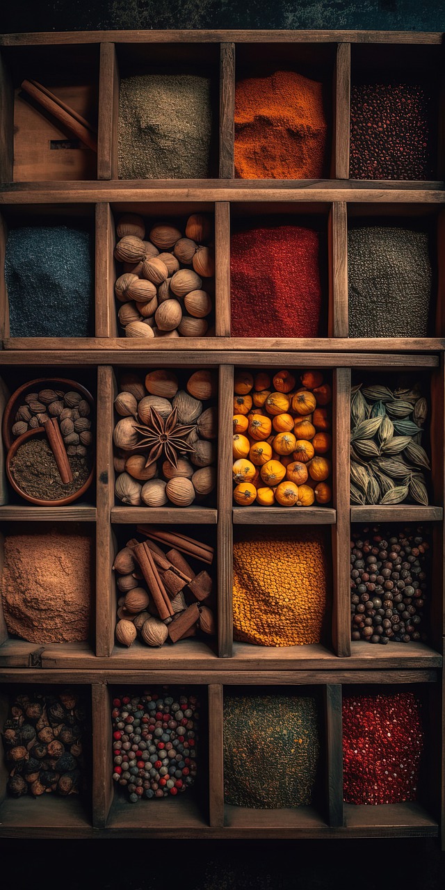 spices, spice box, food